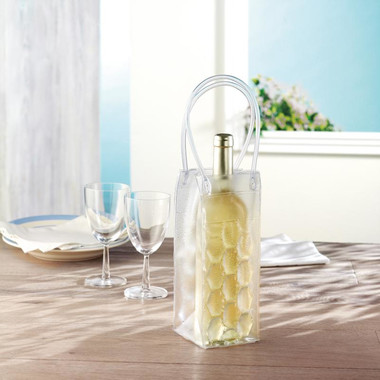 Borsa termica con manici con intercapedini a nido d ape colore trasparente
