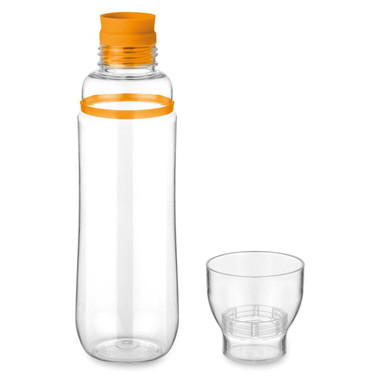 Bottiglia da 700ml con tappo salvagoccia colore arancio