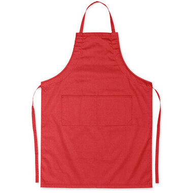 Grembiule da cucina regolabile con 2 tasche frontali colore rosso MO8441-05