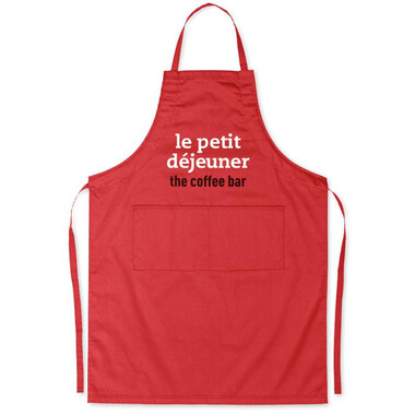 Grembiule da cucina regolabile con 2 tasche frontali colore rosso