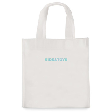 Mini borsa shopper da colorare con 5 pennarelli colore bianco