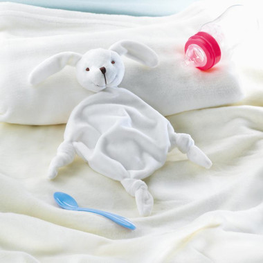 Peluche doudou per neonati colore bianco