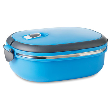 Porta pranzo con presa d aria interno in acciaio colore turchese
