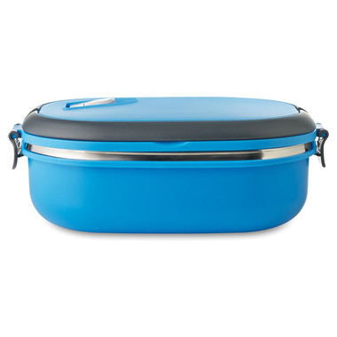 Porta pranzo con presa d aria interno in acciaio colore turchese