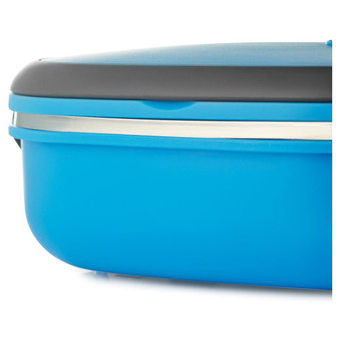 Porta pranzo con presa d aria interno in acciaio colore turchese