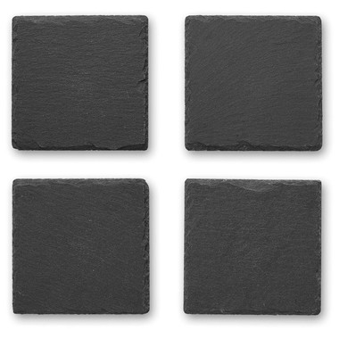 Set con 4 sottobicchieri con base in EVA colore nero