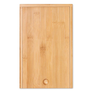 Set formaggio e vino con 4 utensili in scatola di bamboo colore legno