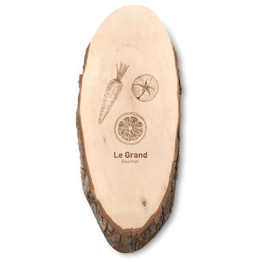 Tagliere ovale di grandezza media in legno colore legno