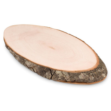 Tagliere rustico ovale in legno e corteccia colore legno MO8862-40