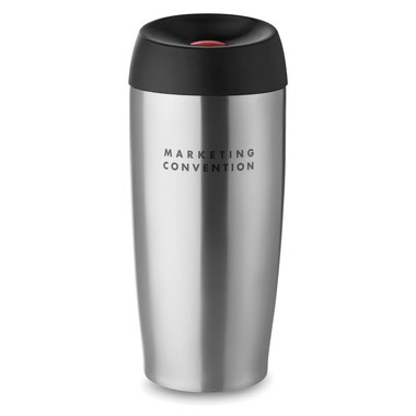 Thermos con doppio strato in acciaio inossidabile da 400ml colore argento opaco