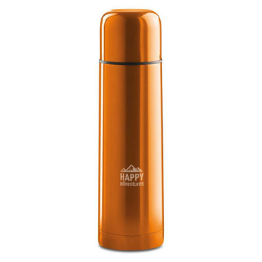 Thermos in acciaio inossidabile con doppia parete colore arancio