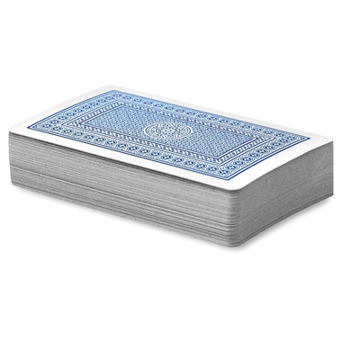 Carte da gioco in box in PP con 54 carte colore blu MO8614-04