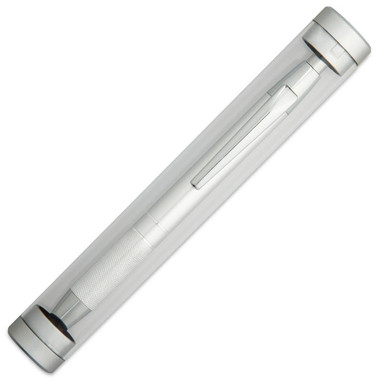 Penna a sfera in alluminio con astuccio cilindrico colore argento opaco MO7392-16