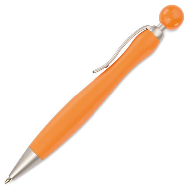 Penna a sfera sagomata in ABS con meccanismo a scatto colore arancio IT3689-10