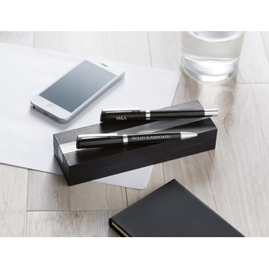Set 2 penne in confezione regalo colore nero