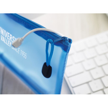 Astuccio ampio in PVC personalizzabile colore blu