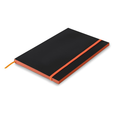 Notebook a righe A5 con copertina in carta colore arancio MO9100-10