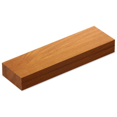 Penna a sfera con puntatore laser in confezione di legno colore argento