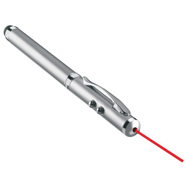 Puntatore laser con punta touch colore argento opaco