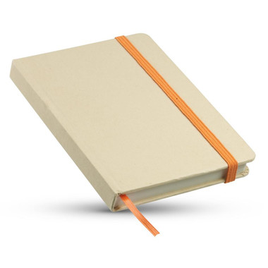 Quaderno con 96 pagine bianche in cartone riciclato colore arancio