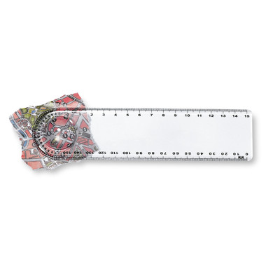 Righello da 15 cm trasparente con lente d ingrandimento colore trasparente KC3102-22