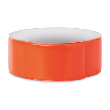 Braccialetto riflettente pieghevole in pvc colore arancio