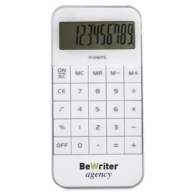 Calcolatrice a 10 cifre in abs a forma di Iphone colore bianco