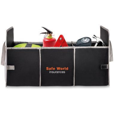 Organizer pieghevole per auto con tasche laterali in rete colore nero