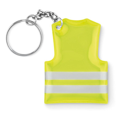 Portachiavi con gilet catarifrangente colore giallo neon