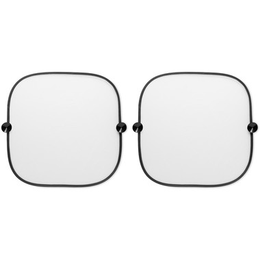 Set di 2 tendine parasole per auto con 2 ventose colore nero MO8675-03