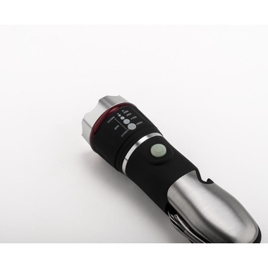 Torcia multi funzione con martello e taglierino colore nero