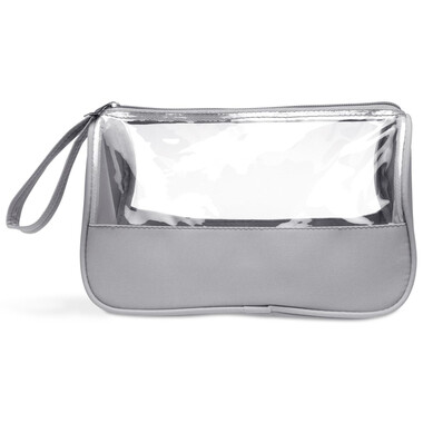Beauty case in microfibra colore grigio