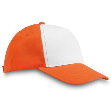 Cappellino a 5 pannelli in poliestere colore arancio MO8651-10