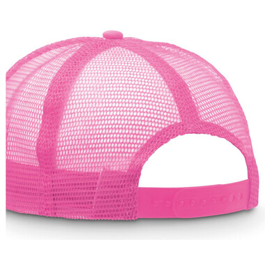 Cappello a 5 pannelli con chiusura a strappo e rete colore fucsia neon