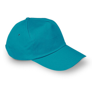 Cappello a 5 pannelli con fascetta regolabile colore turchese KC1447-12