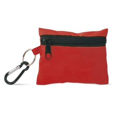 Kit Primo Soccorso in astuccio di nylon colore rosso