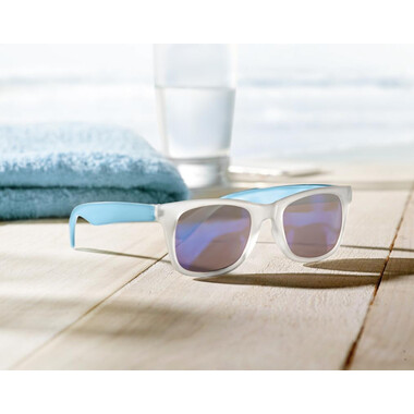Occhiali da sole con lenti specchiate e protezione UV400 colore blu