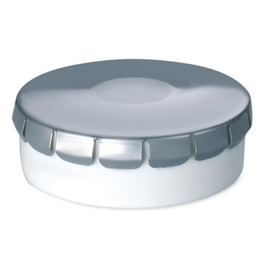 Porta mentine in confezione di latta rotonda colore argento opaco MO7232-16