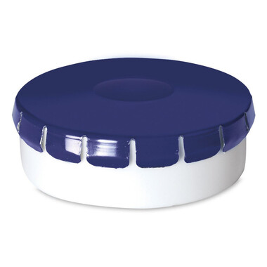 Porta mentine in confezione di latta rotonda colore blu MO7232-04