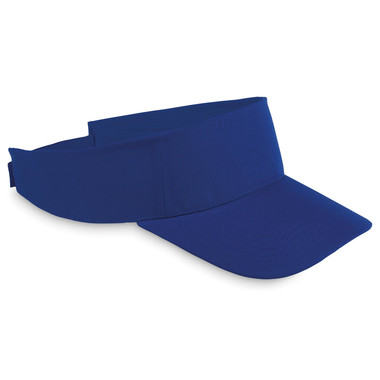 Visiera in poliestere con strappo regolabile colore blu royal MO8655-37