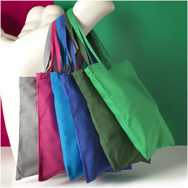 Shopping bag in cotone colorato