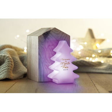 Albero di Natale con luce che cambia colori con batterie colore bianco