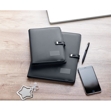 Blocco A4 con powerbank da 4000 mAh colore nero