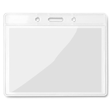 Porta badge trasparente 10x8cm colore trasparente
