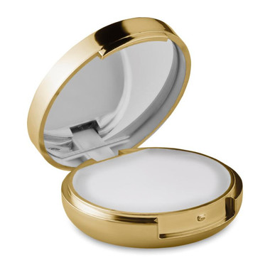 Specchietto con lucidalabbra con finitura metallizzata colore oro MO9374-98