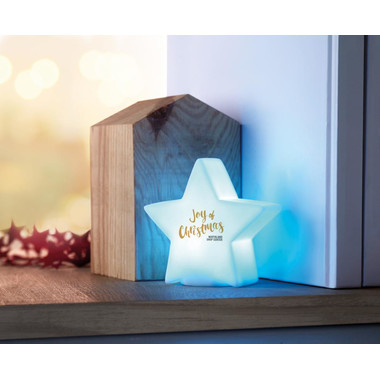 Stella natalizia con luce a piu colori con batterie incluse colore bianco