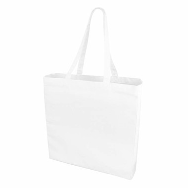 Borsa Shopper in cotone colorato con soffietto personalizzata