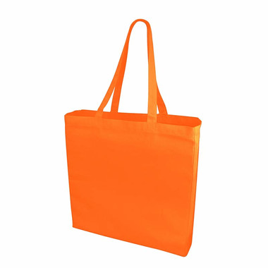 Borsa Shopper in cotone colorato con soffietto personalizzata