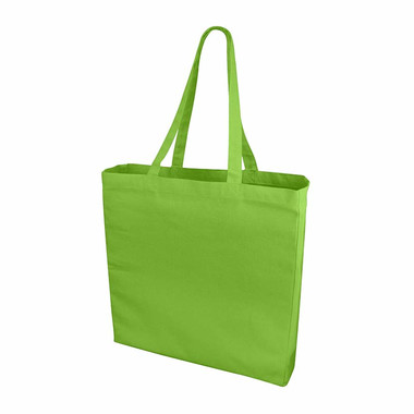 Borsa Shopper in cotone colorato con soffietto personalizzata