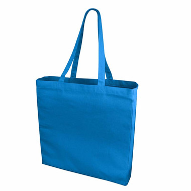 Borsa Shopper in cotone colorato con soffietto personalizzata